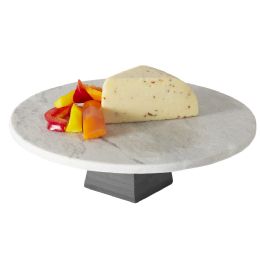 4 pieces Sophia Grace Round Marble Table Riser, White/black - Party Center Pieces