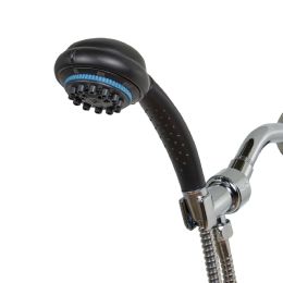 12 pieces 3-inch Handheld Shower Massager Wand With Hose, Matte Black - Shower Accessories