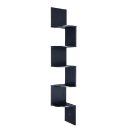 5 Tier Corner Shelving, Black
