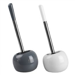 12 pieces Compact Open Top Round Ceramic Toilet Brush Holder - Toilet Brush
