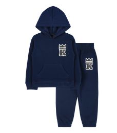 24 Pieces Boys 2pc Fleece Set Sizes 2-4t Navy - Boys Hoodies and Sweaters