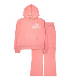 24 Pieces Girls 2pc Fleece Set Assorted Sizes 2-4 T Pink - Girls Sweatshirts