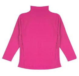 96 Pieces Girls Turtle Neck Shirts Assorted Sizes S/m And L/xl In Fuchsia - Girls Sweatshirts