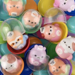 250 pieces 2" Kawaii Latte Animal Squish In 2" Capsule - Bulk Novelty Prizes