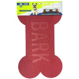 12 pieces of Mod Dog 24"x16" Bone Shaped Feeding Mat In Red