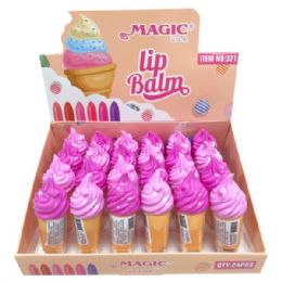 48 pieces Magic Usa Ice Cream Dream Lip Balm In Countertop Display - Lip Gloss