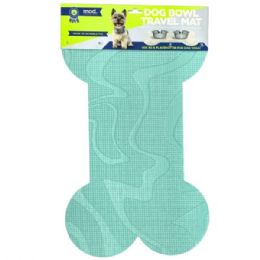 12 pieces of Mod Dog 24"x16" Bone Shaped Feeding Mat In Seafoam