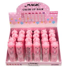 48 pieces Magic Usa Kitty All In One Lip Balm In Countertop Display - Lip Gloss