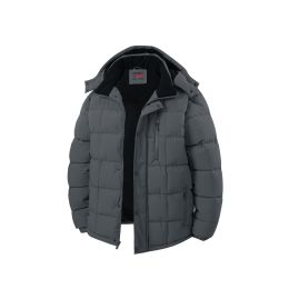 12 Pieces Mens Woven Padded Bubble Jacket Assorted Sizes S-Xl Charcoal - Mens Jackets