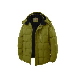 12 Pieces Mens Woven Padded Bubble Jacket Assorted Sizes M-2xl Chartreuse - Mens Jackets