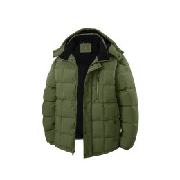 12 Pieces Mens Woven Padded Bubble Jacket Assorted Sizes M-2xl Olive - Mens Jackets