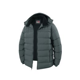 12 of Mens Fashion Padded Bubble Jacket Assorted Sizes M-2xl Charcoal
