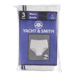 432 Pieces Yacht And Smith Mens Cotton White Brief Size X Large - Mens Underwear