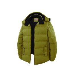 12 of Mens Fashion Padded Puffer Jacket Assorted Sizes S-Xl Chartreuse