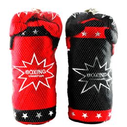 6 Pieces of 19.5' Boxing Sandsack & Gloves In Net Bag