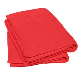 Charcoal Red Fleece Throw Blanket 50 X 60 in