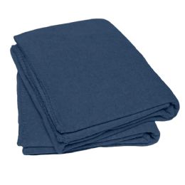 Charcoal Navy Fleece Throw Blanket 50 X 60 in