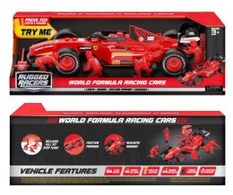 24 Pieces 1:18 Formula Racing Car Set With Light And Sound - Boys Toy Sets