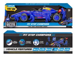12 Pieces 1:12 Pit Stop Champion CaR- Blue - Boys Toy Sets