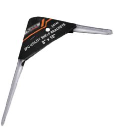 48 Pieces of 2pc Utility Shelf Brackets 8x10in