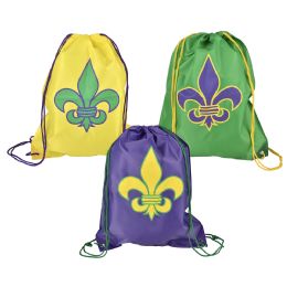 360 pieces of Fleur De Lis Drawstring Backpack 16.5-inch