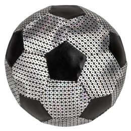 144 pieces Silver Shiny Metallic Fabric Soccer Ball 6" 144/18 - Soccer Balls