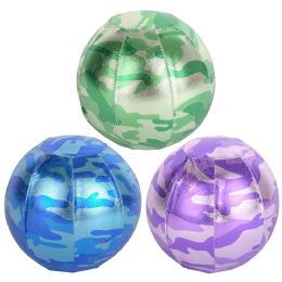 300 pieces Metallic Fabric Camo Ball (3 Asst.) 6" 300/35 - Bulk Novelty Prizes