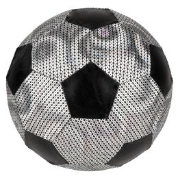 108 pieces Silver Shiny Metallic Fabric Soccer Ball 9" 108/20 - Soccer Balls