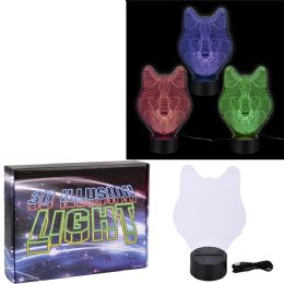 20 pieces 3d Illusion Color Changing Light - Wolf 10-Inch 20/23 - Night Lights