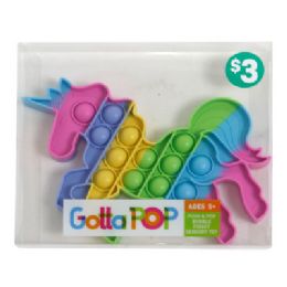 12 pieces Sensory Bubble Fidget Toy Dancing Unicorn Gotta Pop Acetate Box Pp - Fidget Spinners