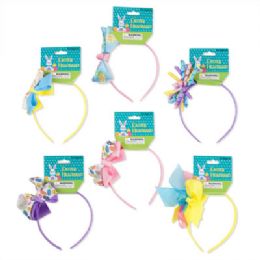 36 Wholesale Headband Easter 6asst Girl Styles  Barbell Card