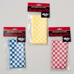36 Wholesale Bbq/deli Basket Tray Liners Waxed 15ct 11.8 X 11.8in 3ast Gingham Yellow/red/blue
