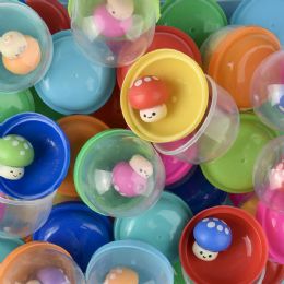 250 pieces 1" Mini Mushroom Squeezy Figurines In 2" Capsule 250ct - Slime & Squishees