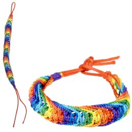 864 of 7" Rainbow Chunky Friendship Bracelet