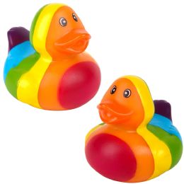 576 pieces 2" Rainbow Stripe Ducky - Bulk Novelty Prizes
