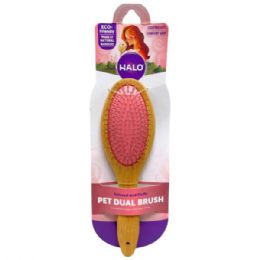 12 pieces Halo Bamboo Pet Dual Sided Brush - Pet Grooming Supplies