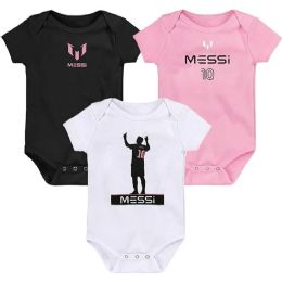 24 of 3pk Girls Messi Crowd Salute Logo Bodysuit 3-Asst Size (12M-18M-24m)