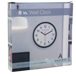 56 Pieces of 8" Black Quartz Wall Clock