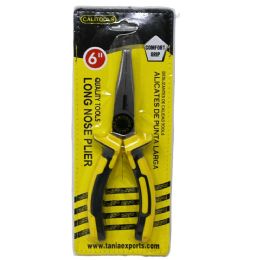 45 Pieces 6" Long Nose Plier With Comfort Grip - Pliers