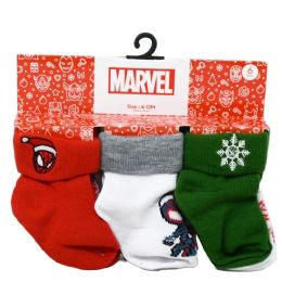 60 of 6pk 6-12m Spiderman Web Crawler Turn Cuff Socks