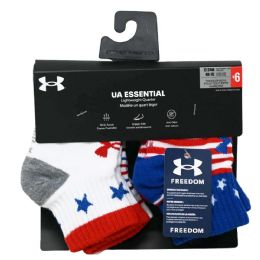 60 of 6pk 12-24m Boys Stars & Stripes Essentials Qtr Socks