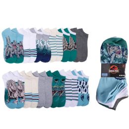 48 Pieces of 12pk Boys Jurassic World Roar Ns Socks Size 4-8