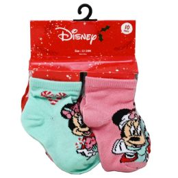 60 of 10pk 12-24m Minnie Mouse Sweet Xmas Qrt Socks