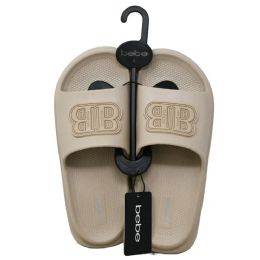 Wholesale Footwear Taupe Bebe Wowen Eva Slide Wdouble B Rubber Patch 5-Asst Size