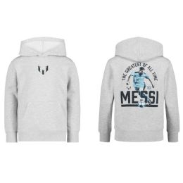 24 Pieces of Boys Gray Messi The Goat Pullover Hoodie 3-Asst Size 2t,3t,4t