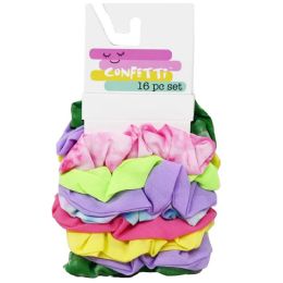 24 Pieces 16pc Tie Dye Hair Scrunchie Set Confetti - Hair Accessories