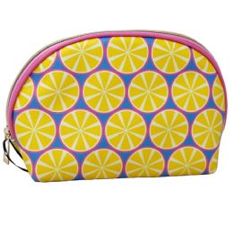 40 Pieces Lrg Lemon Printed Dome Cosmetic Bag - Cosmetic Cases