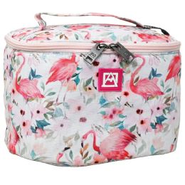 24 Wholesale Flamingo Print Train Case Avalanche
