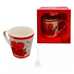 24 Pieces Valentines Mug Gift Set With Spoon - Coffee Mugs