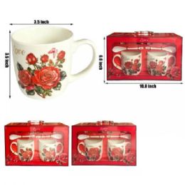 24 Pieces 2pc Valentines Mug Gift Set - Coffee Mugs